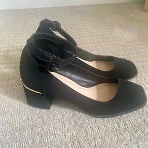 Black and Gold Heels